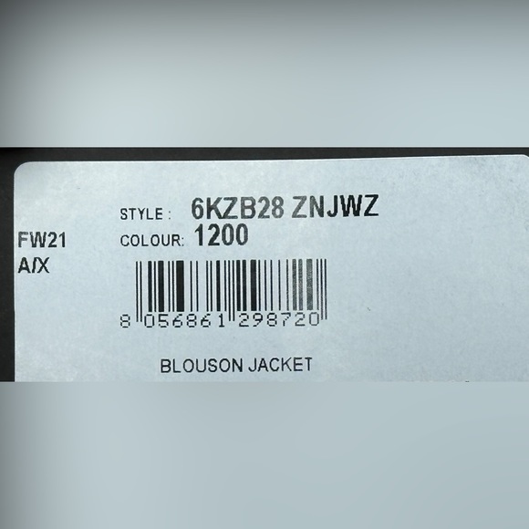 Armani Exchange SATIN NYLON TWILL BOMBER JACKET 6KZB28 ZNJWZ 1200 - Picture 8 of 9